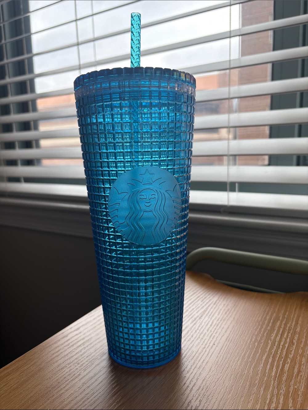 Starbucks Blue/Turquoise Studded Tumbler + Straw